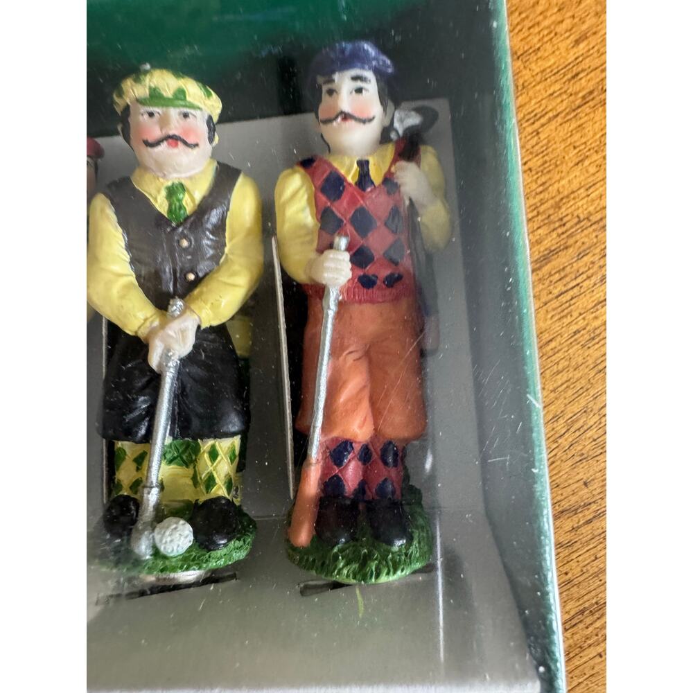 Vintage NIB Boston Warehouse Golfer Spreaders Set of 4 1999 New in Box - Picture 4 of 6